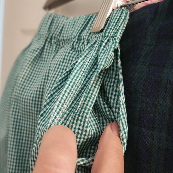 Anavini pants boys 3 green gingham lightweight cotton elastic waist New - Picture 7 of 11